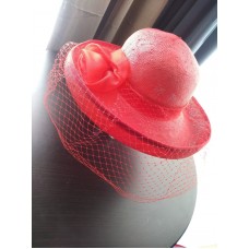 Red Derby Summer Church Hat  eb-36625148